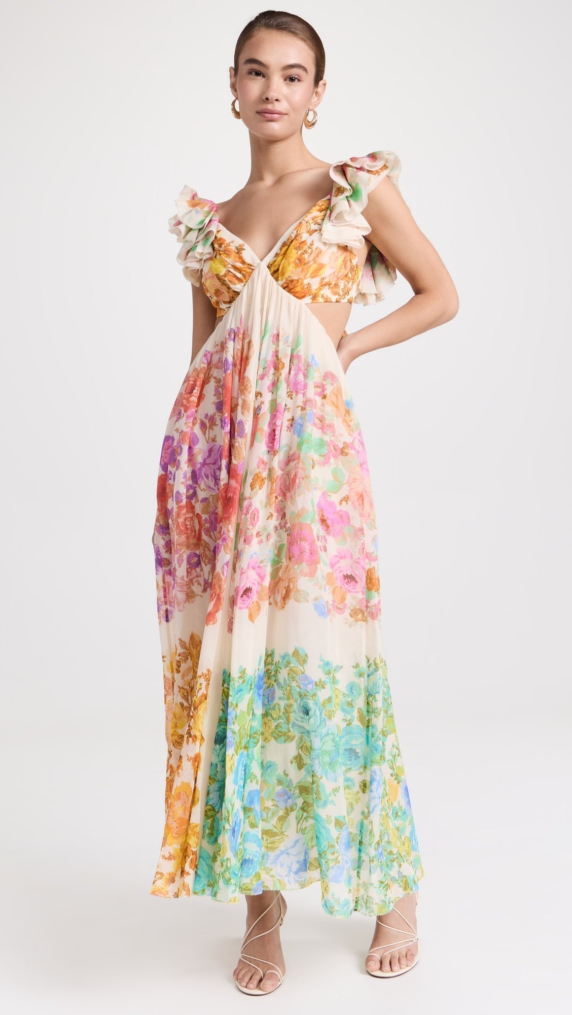 SeleneAura™ Ruffle Midi Dress — Light, Flowy Elegance for Summer