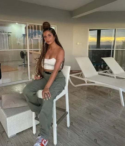 Eleni Adjustable Cargo Pants — Sculpted Comfort, All Day