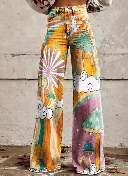 Radiant Multicolor Wide-Leg Pants™ — Breezy Comfort Meets Bold Style
