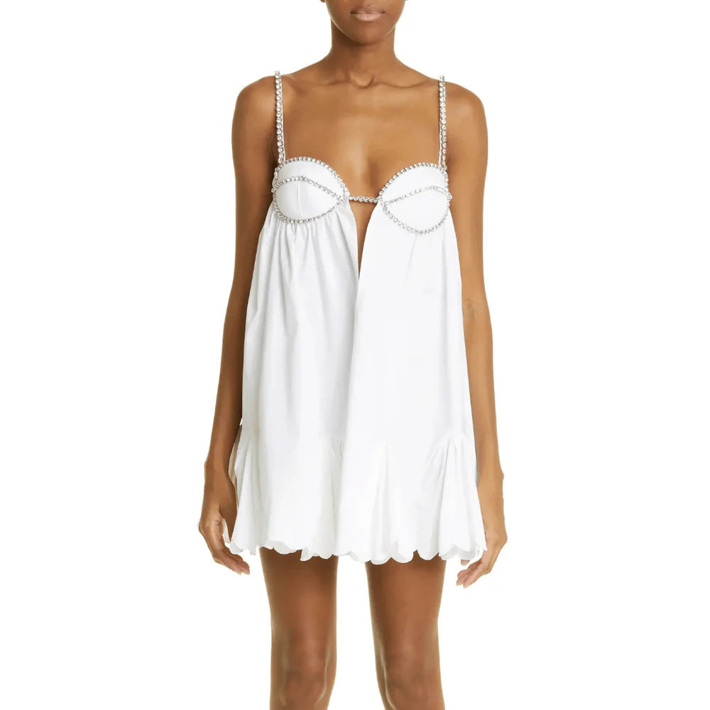 Scallop Edge Mini Dress™ — Light, Flattering, Effortlessly Chic