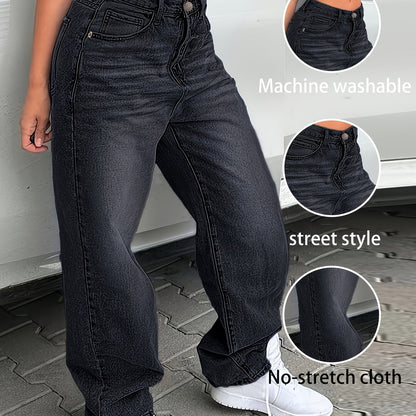 RetroWeave Vintage Jeans – Loose Fit Light-Wash Denim for Streetwear Style