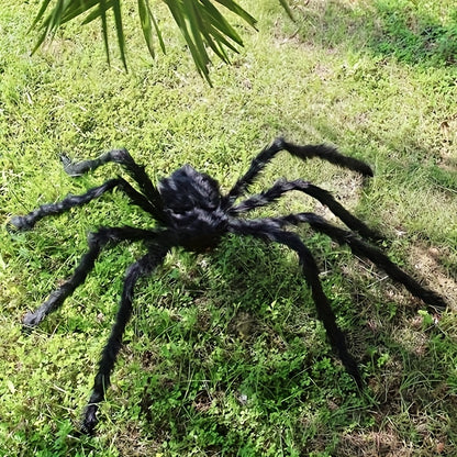 150 cm Riesen-Schwarzspinne, Ideal für Halloween-Dekoration Innen und Außen, Familienpartys, Hof-Gruselhausdekoration