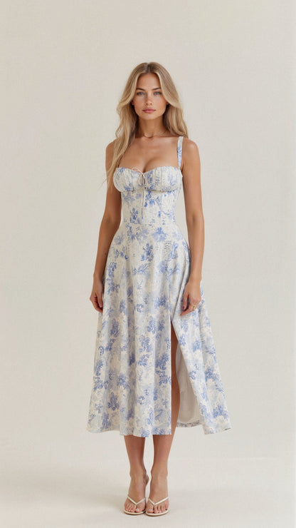 SoveaFrame™ Waist Dress — Sculpted Elegance Meets Summer Breeze