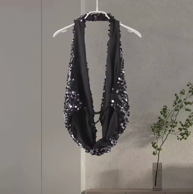 Sheer Mesh Halter™ — Airy Fit with Floral Grace