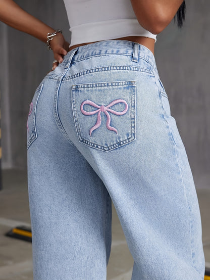 Retro High-Waisted Wide-Leg Denim – Light Wash Vintage Style Jeans