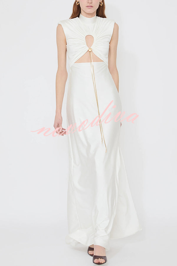 High Neck Ankle-Length Dress™ — Effortless Graceful Silhouette