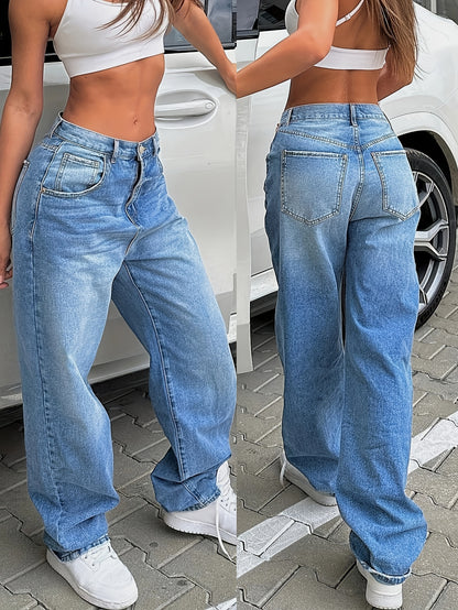 RetroWeave Vintage Jeans – Loose Fit Light-Wash Denim for Streetwear Style