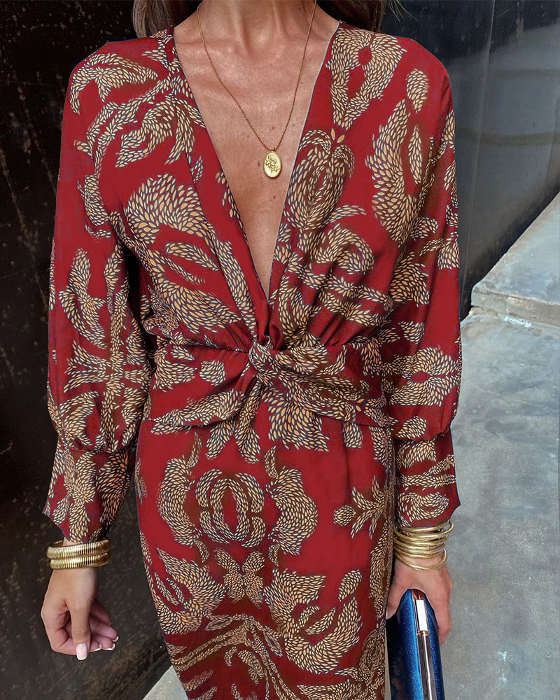 V-neck Midi Dress™ — Sculpted Elegance, Effortless Poise