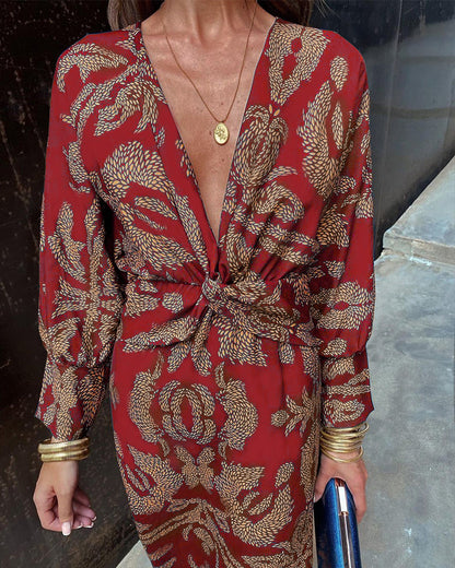 V-neck Midi Dress™ — Sculpted Elegance, Effortless Poise