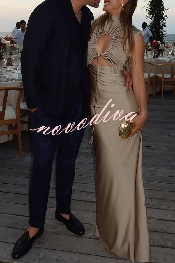 High Neck Ankle-Length Dress™ — Effortless Graceful Silhouette