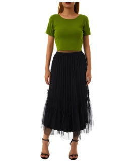 Serenelle Mesh Midi Skirt™ — Light, Elegant, Effortless Chic