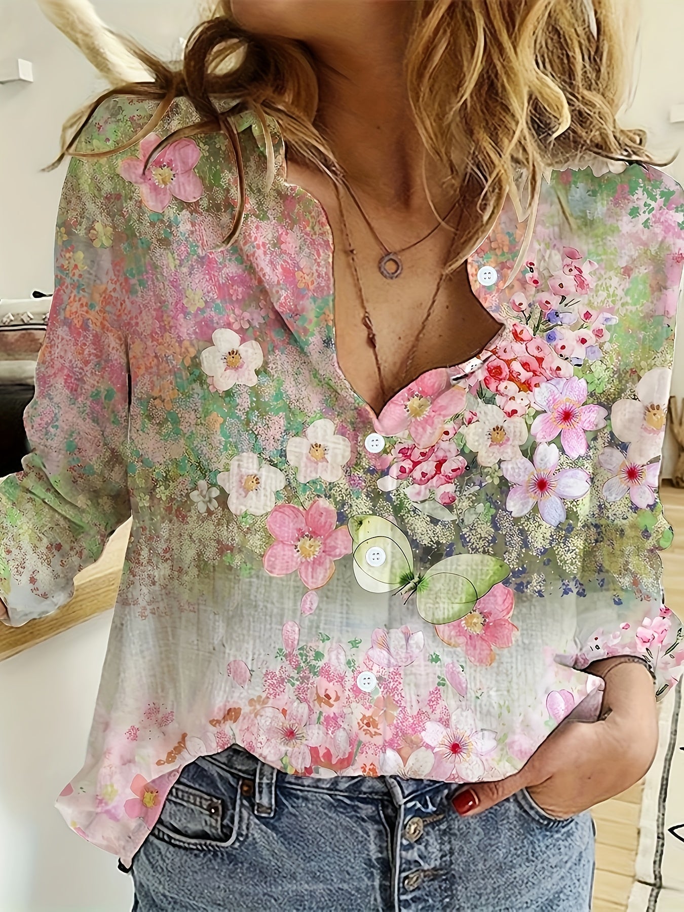 EllisLane™ Floral Boho Blouse — Light, Flowy, Flattering Fit