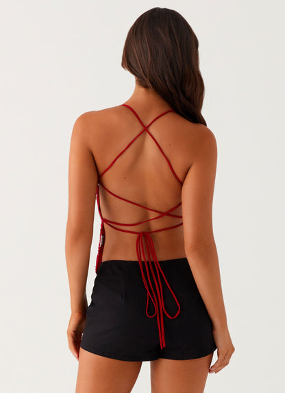 Seravia™ Sequin Backless Top — Radiant Shine, Flattering Fit