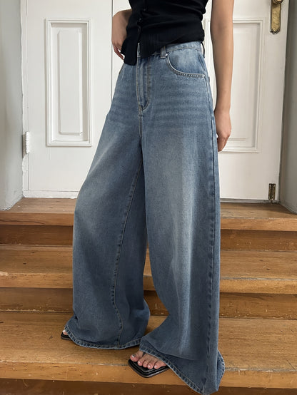 High Waisted Wide Leg Jeans – Vintage-Inspired Denim with Ultra-Loose Fit