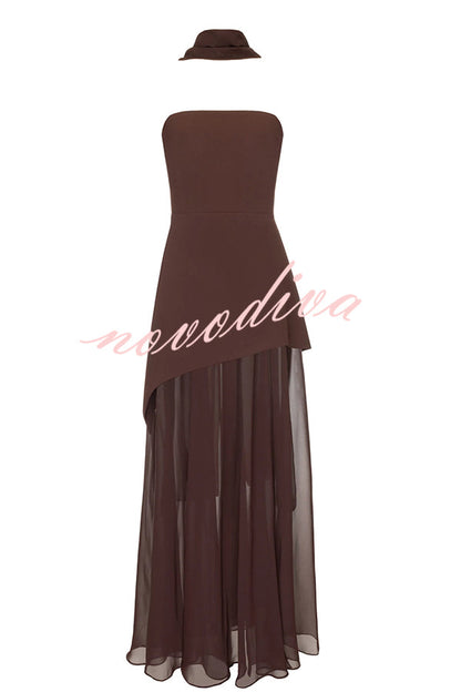 Ankle-Length Chiffon Dress™ — Elegant Flow, Effortless Grace