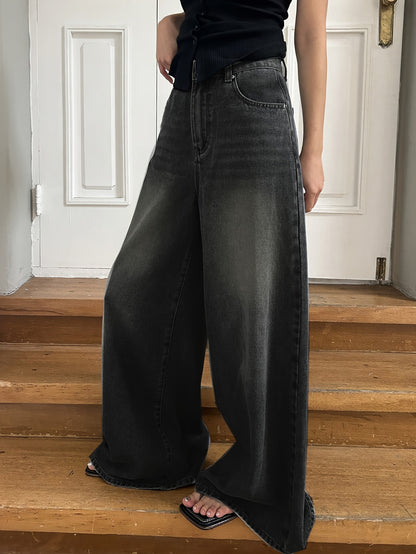 High Waisted Wide Leg Jeans – Vintage-Inspired Denim with Ultra-Loose Fit