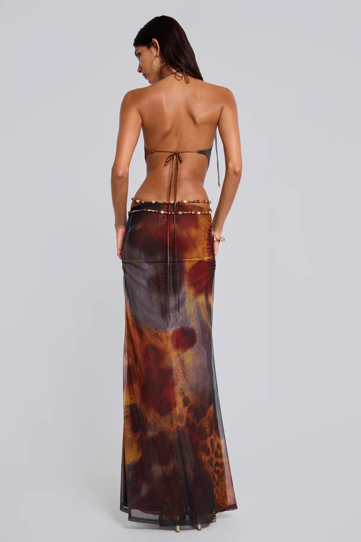 Animal-Print Mesh Dress™ — Sculpted Curves, Gleaming Luxe