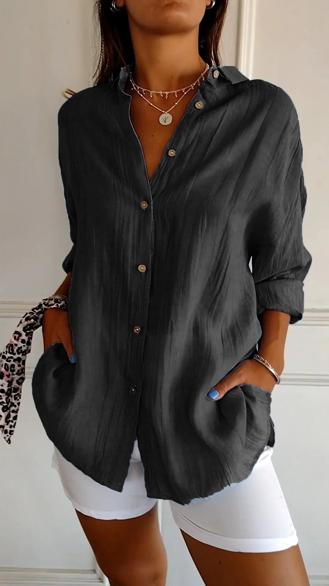VelaMist™ Pleated Blouse — Flattering Fit, All-Day Comfort