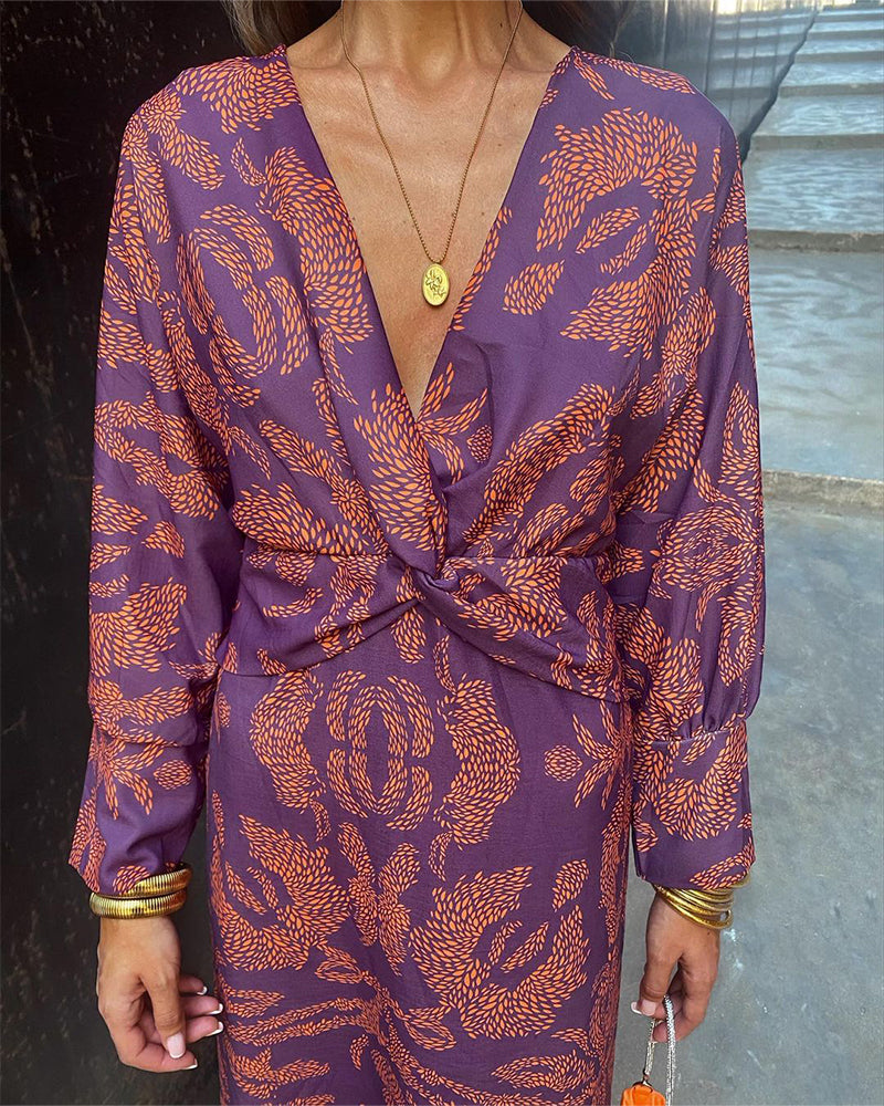 V-neck Midi Dress™ — Sculpted Elegance, Effortless Poise
