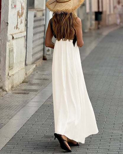 LioraLuxe™ Crossover Long Dress — Sculpted Graceful Silhouettes
