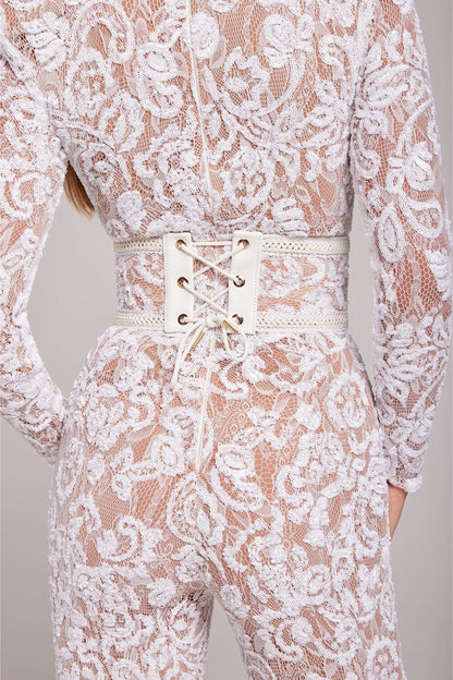 AmeliaLuxe™ Lace Jumpsuit — Elegance That Flatters Every Curve