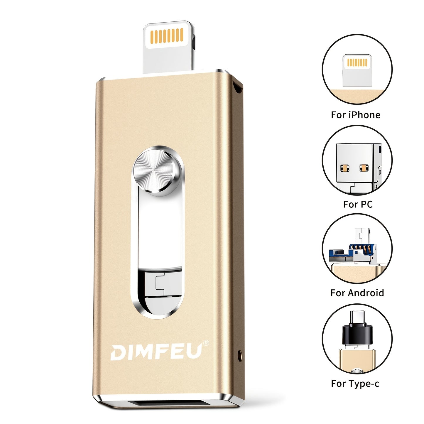 256GB Flash Drive Intended for iPhone, 128GB 64GB 32GB Memory Stick Storage Files Photos Videos Backup, Compatible with iPhone iPad Android PC, Plug and Play, Data Backup, Photo Storage, Sleek Memory Stick, Portable Drive, Efficient Performance, Sturdy Co