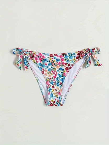 LioraSol™ Floral High-Cut Bikini Bottoms — Flattering Fit, Effortless Grace