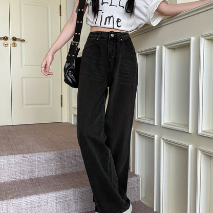 RetroVale Wide-Leg Jeans – High-Waisted Vintage Denim with Boot Cut Fit