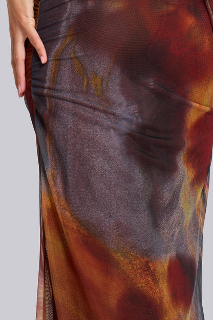 Animal-Print Mesh Dress™ — Sculpted Curves, Gleaming Luxe