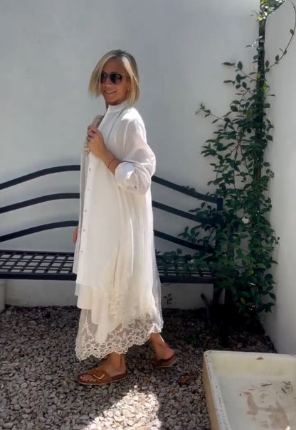 Lace Dress & Cardigan Set™ — Effortless Elegance, All Day Comfort