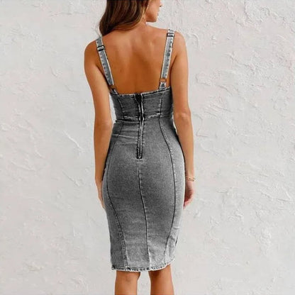 Ardenelle Adjust Denim Dress™ — Flattering Fit, Effortless Style