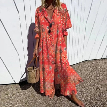 Arlenza Puff Sleeve Maxi Dress™ — Breezy Elegance, Flattering Flow