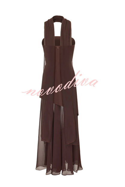 Ankle-Length Chiffon Dress™ — Elegant Flow, Effortless Grace