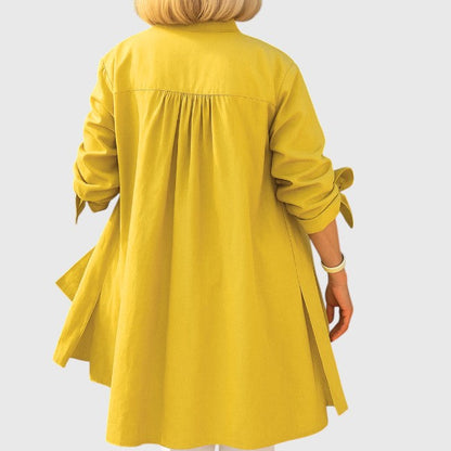 LuxeraEase™ Long Summer Shirt — Breezy Comfort, Effortless Style