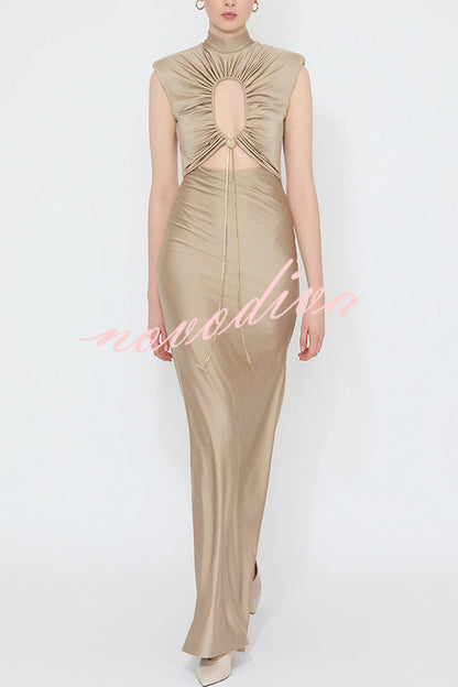 High Neck Ankle-Length Dress™ — Effortless Graceful Silhouette