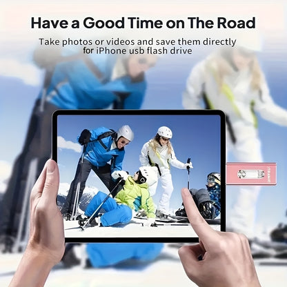 256GB Flash Drive Intended for iPhone, 128GB 64GB 32GB Memory Stick Storage Files Photos Videos Backup, Compatible with iPhone iPad Android PC, Plug and Play, Data Backup, Photo Storage, Sleek Memory Stick, Portable Drive, Efficient Performance, Sturdy Co