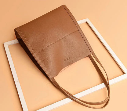 Virelle Handcrafted Leather Tote™ — Effortless Elegance, Timelessly Organized