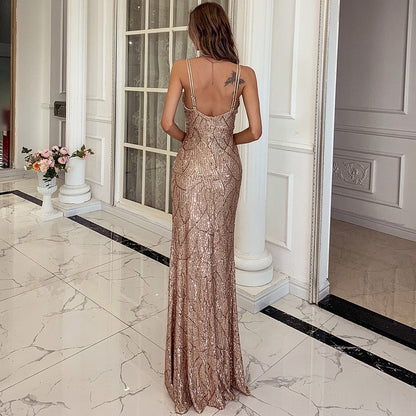 Meridian Glow Maxi Dress™ — Sculpted Sparkle, Evening Elegance