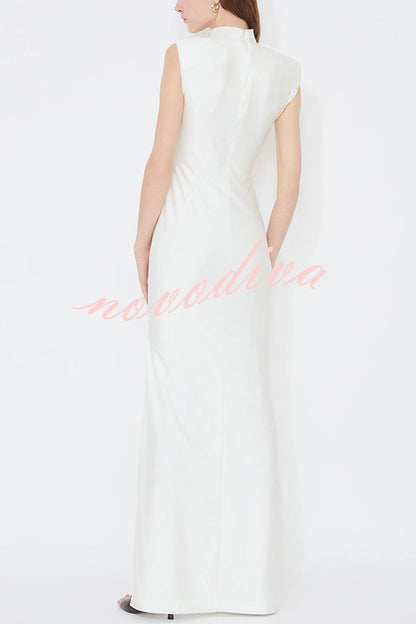 High Neck Ankle-Length Dress™ — Effortless Graceful Silhouette