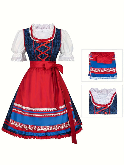 VivaLuxeDirndl – Authentic Bavarian Festival Dress with Knee-Length Flare