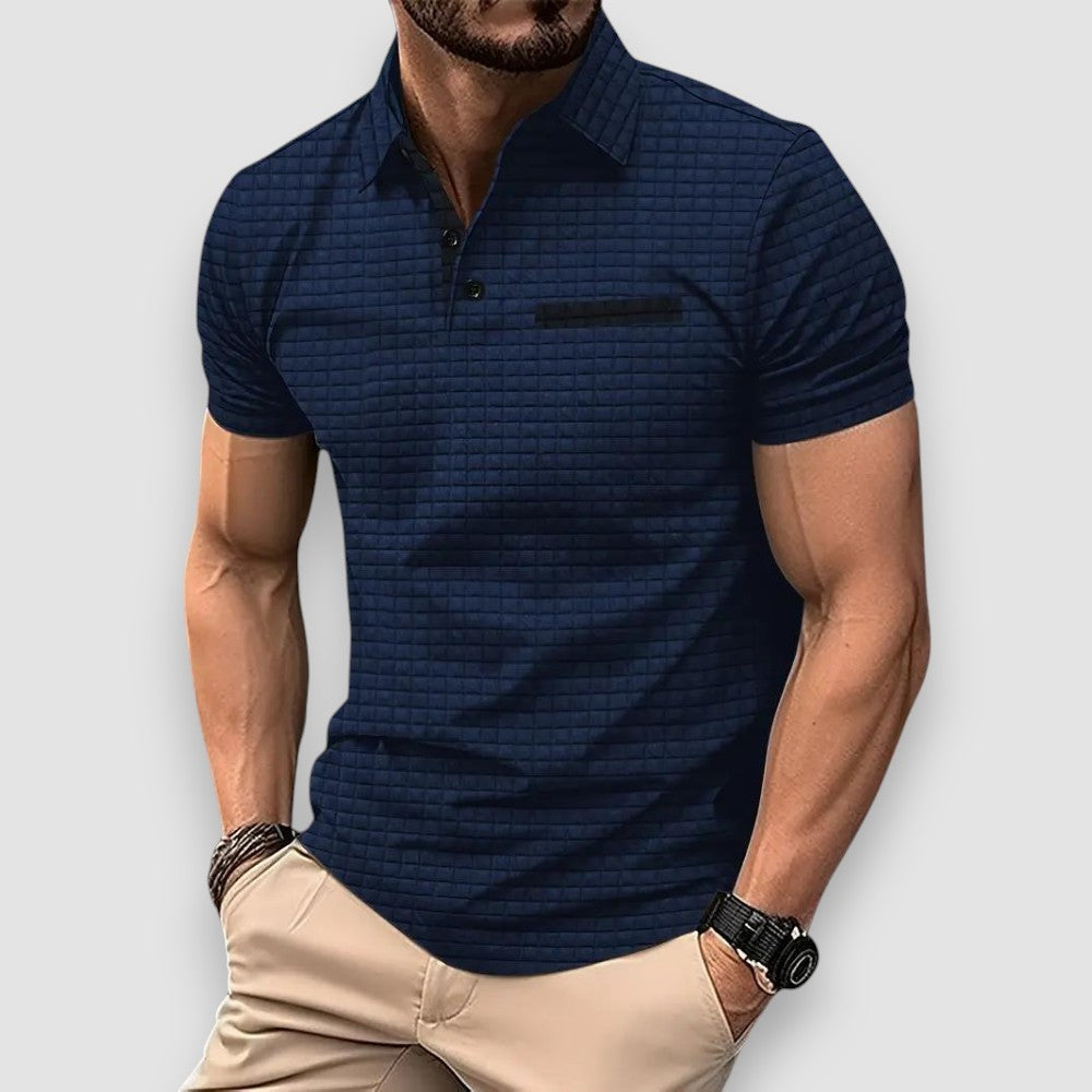 Marlowe Threads Patterned Polo™ — Tailored Comfort, Everyday Style