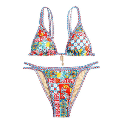 SolaraFlow™ Ethnic Floral Bikini — Vibrant Fit, Effortless Comfort