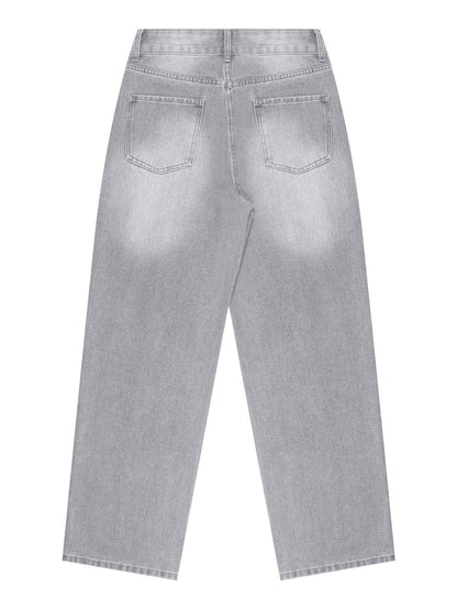 RetroWeave Vintage Jeans – Loose Fit Light-Wash Denim for Streetwear Style