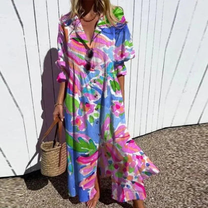 Arlenza Puff Sleeve Maxi Dress™ — Breezy Elegance, Flattering Flow