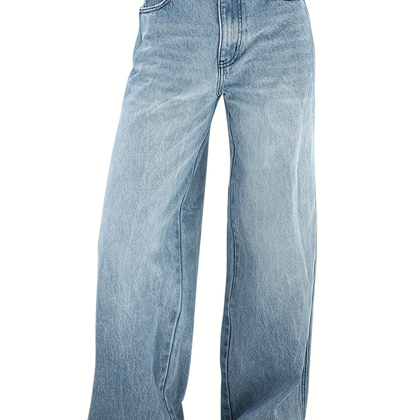Women's Relaxed Wide-Leg Denim Jeans – High-Rise, Ultra-Soft Casual Denim