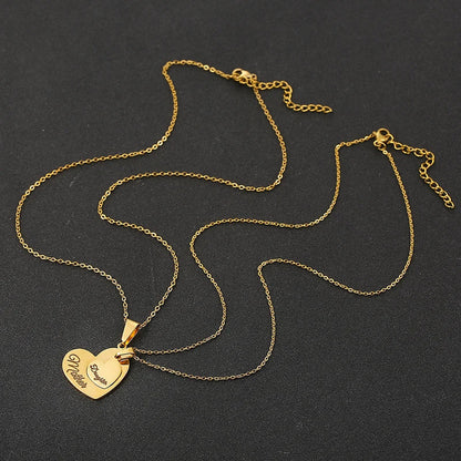 2PCS Gift for Mom Hollow Love Pendant Necklace™ — Radiant Symbols of Eternal Bond