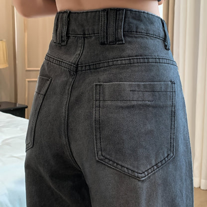 RetroVale Wide-Leg Jeans – High-Waisted Vintage Denim with Boot Cut Fit