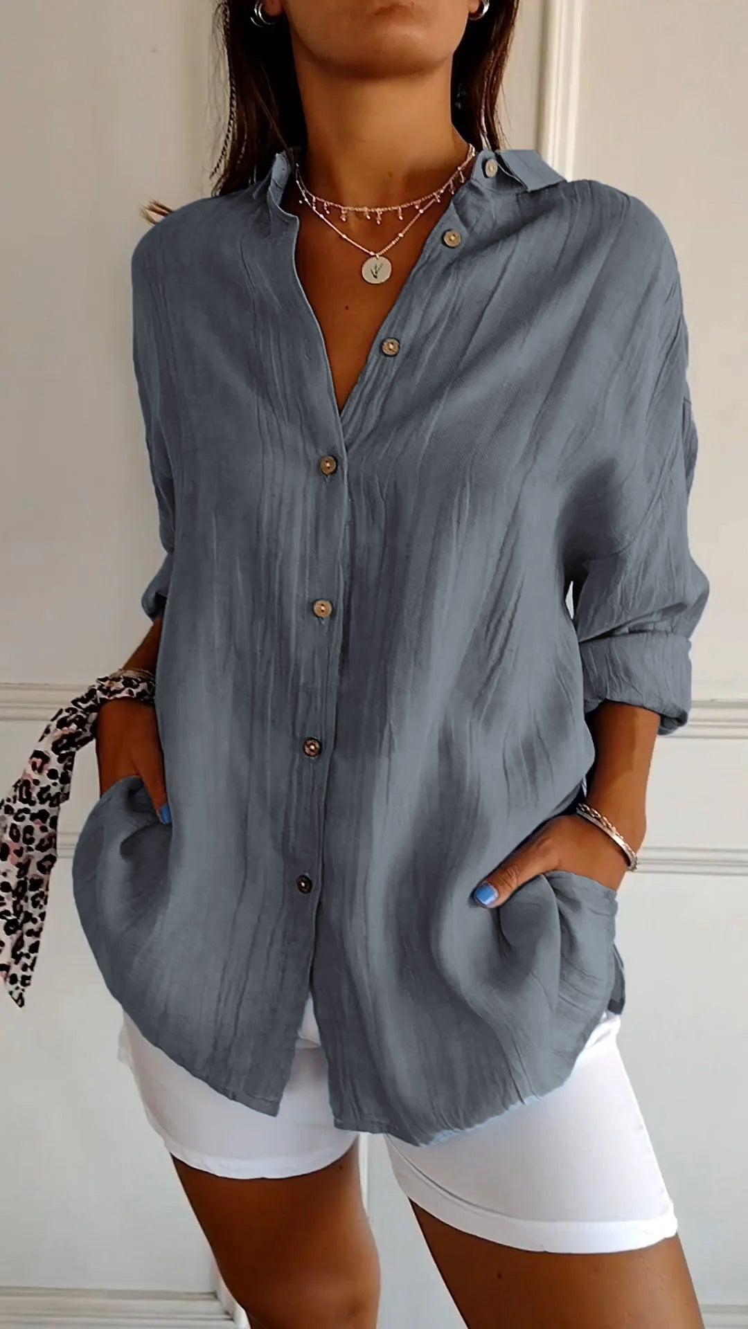 VelaMist™ Pleated Blouse — Flattering Fit, All-Day Comfort