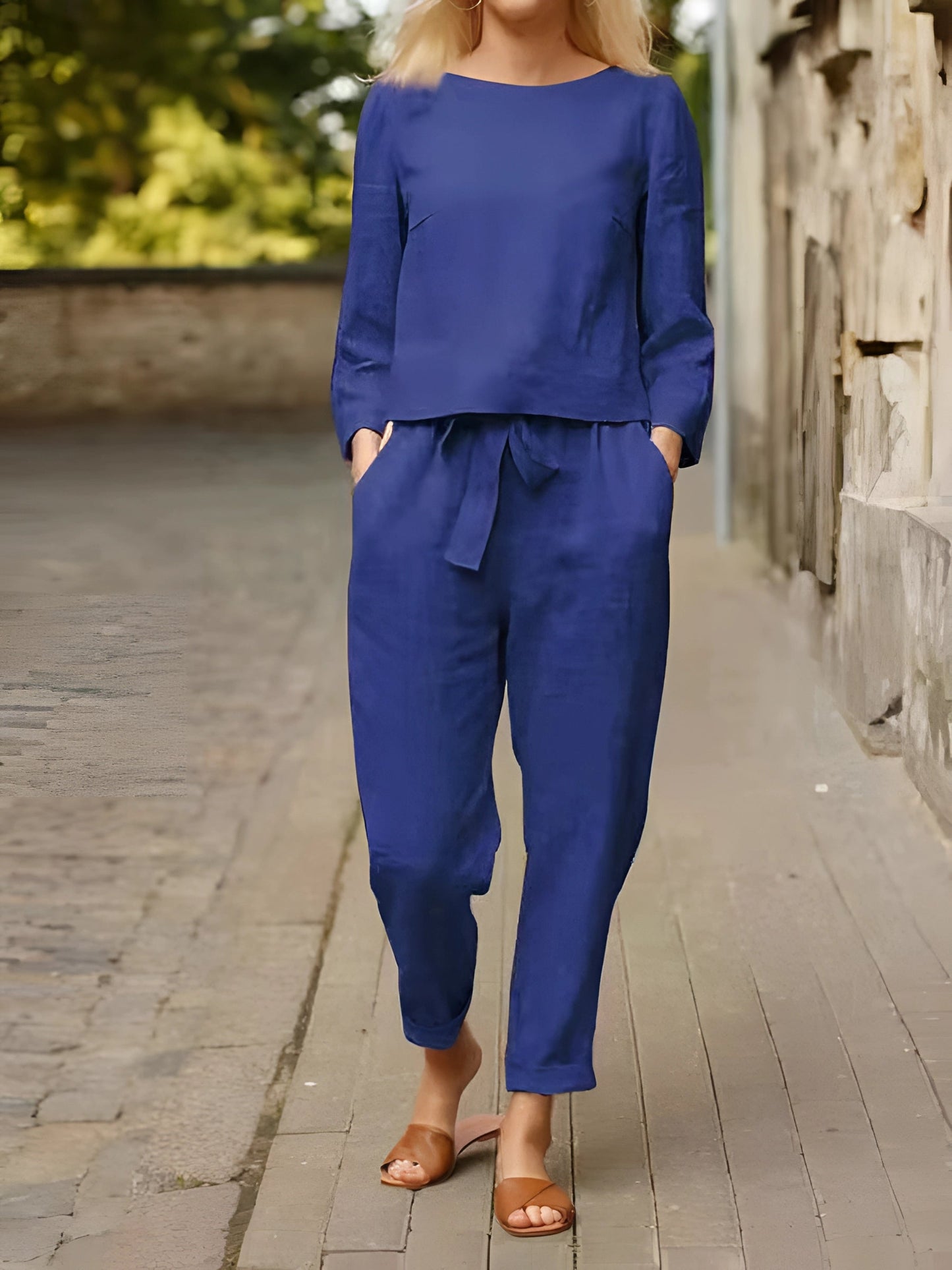 Serinella Linen Jumpsuit Set™ — Breezy Elegance, All Day Wear