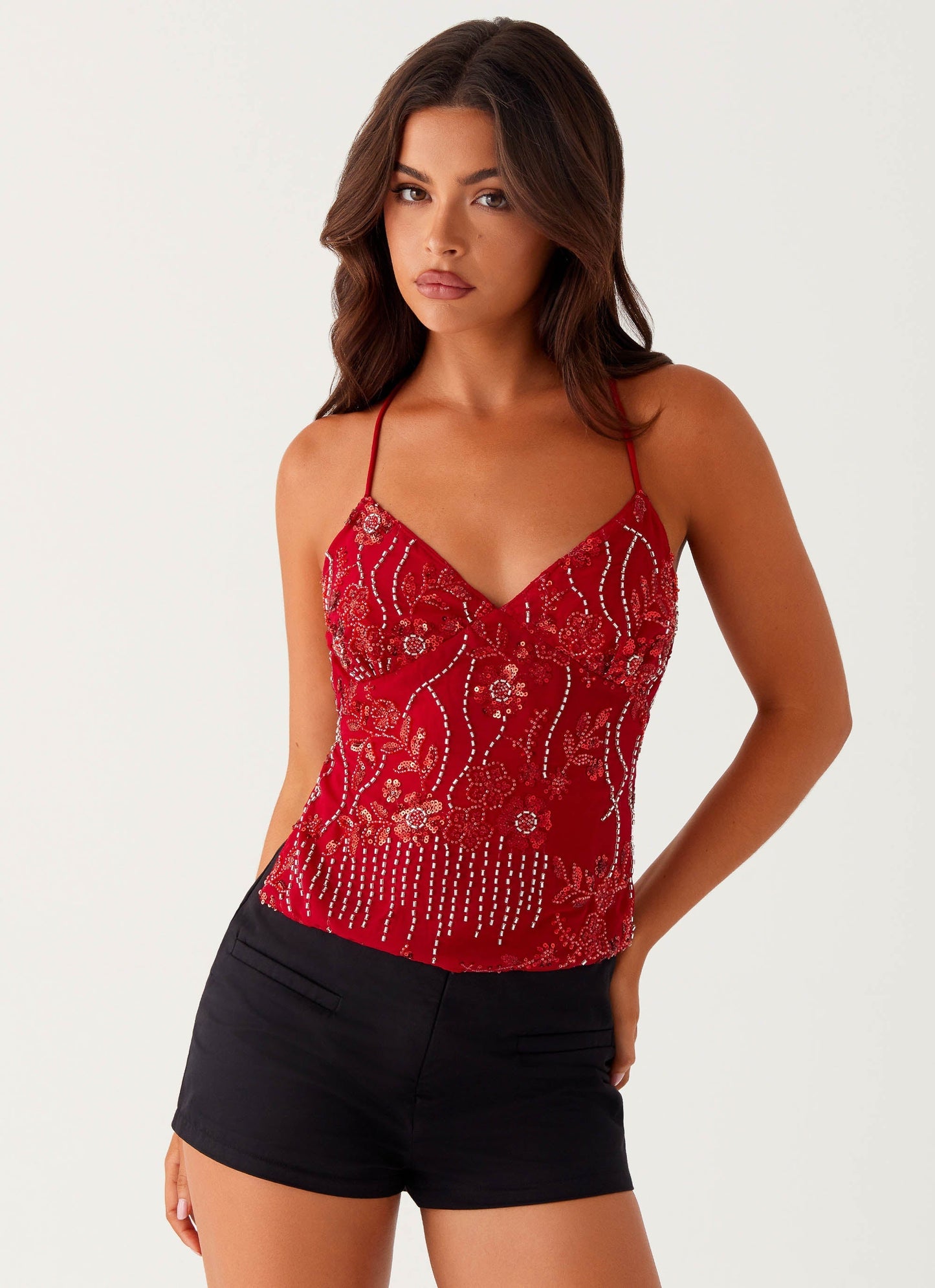 Seravia™ Sequin Backless Top — Radiant Shine, Flattering Fit